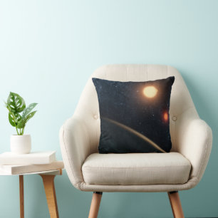 Artist's Concept Illustrating Kepler-16b. Throw Pillow