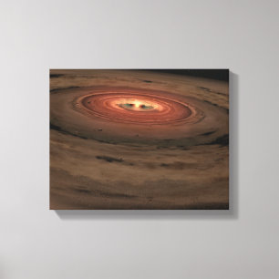 Artist's concept Mini Solar System in the Making Canvas Print