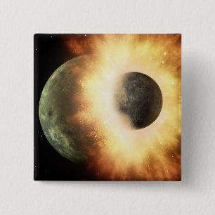 Artist's concept of a celestial body 2 inch square button