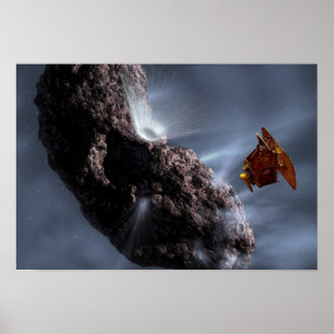 Artist's concept of Deep Impact's Encounter Poster