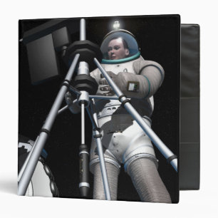 Artist's concept of future space exploration binder