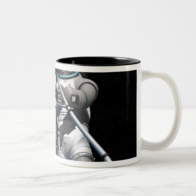 Artist's concept of future space exploration Two-Tone coffee mug (Right)