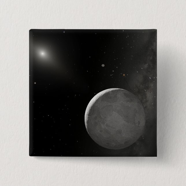Artist's concept of Kuiper Belt object 2 Inch Square Button (Front)