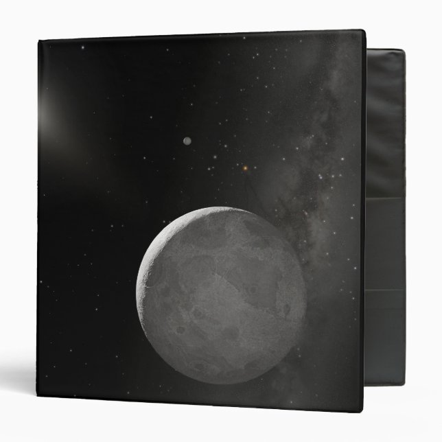 Artist's concept of Kuiper Belt object Binder (Front/Inside)