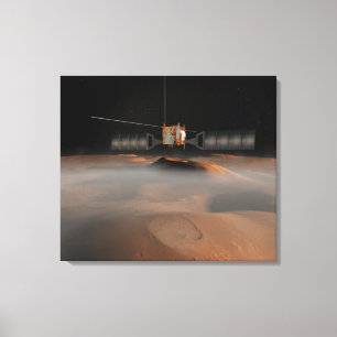 Artist's concept of Mars Express spacecraft Canvas Print