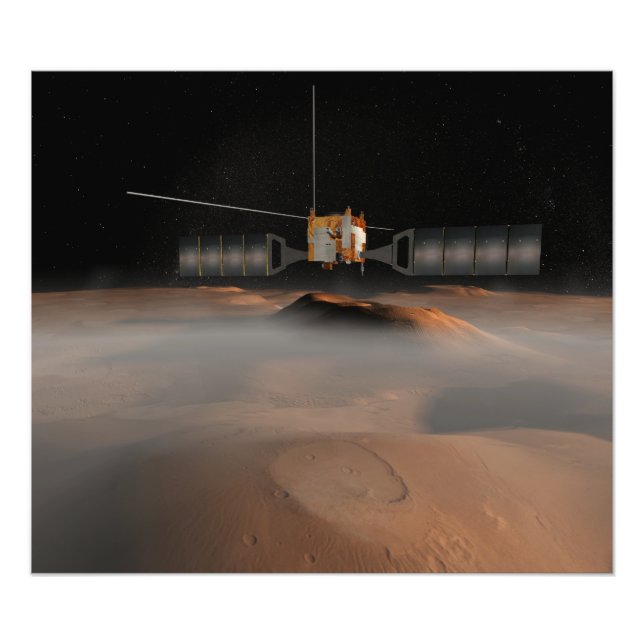 Artist's concept of Mars Express spacecraft Photo Print (Front)