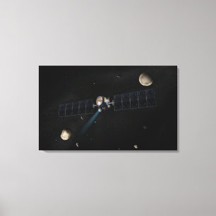 Artist's concept of the Dawn spacecraft in orbi Canvas Print