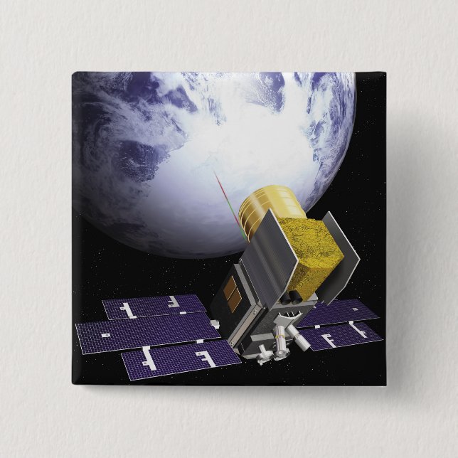 Artist's concept of the Ice, Cloud 2 Inch Square Button (Front)