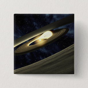 Artist's concept showing a lump of material 2 inch square button