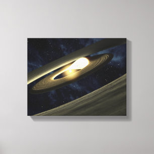 Artist's concept showing a lump of material canvas print