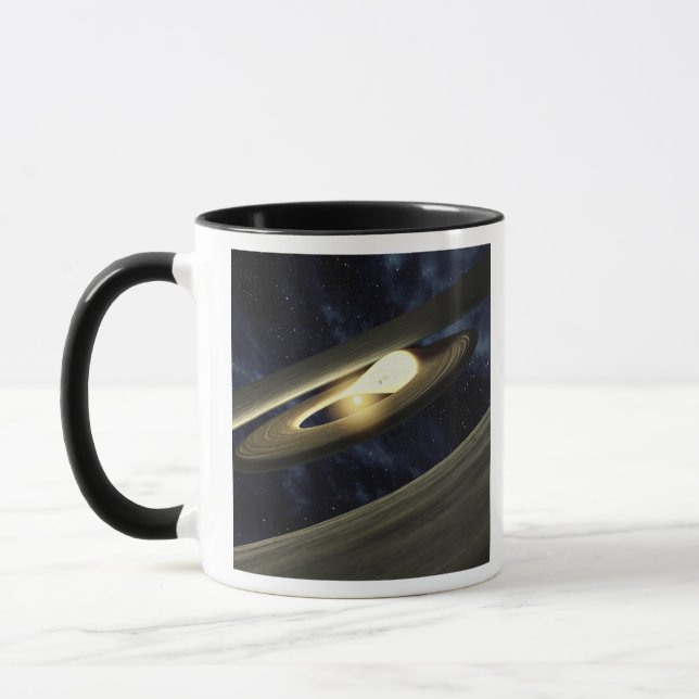 Artist's concept showing a lump of material mug (Left)