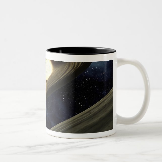 Artist's concept showing a lump of material Two-Tone coffee mug (Right)