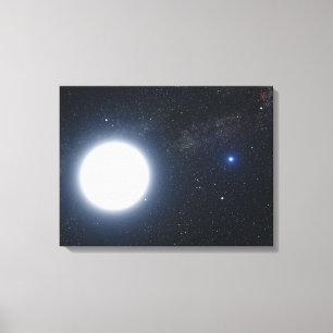 Artist's concept showing the binary star system canvas print