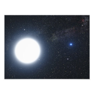 Artist's concept showing the binary star system photo print