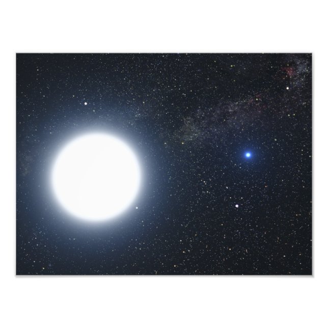Artist's concept showing the binary star system photo print (Front)