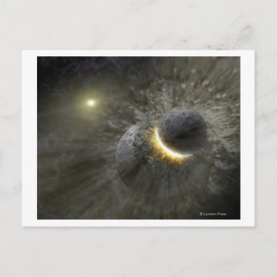 Artist's concept Space Collision at Vega Postcard