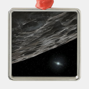 Artist's Conception of a Kuiper Belt Object Metal Ornament