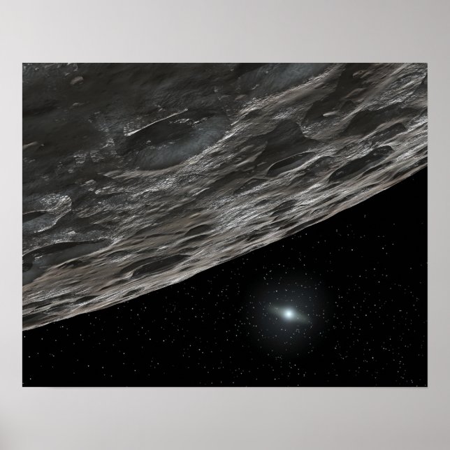 Artist's Conception of a Kuiper Belt Object Poster (Front)