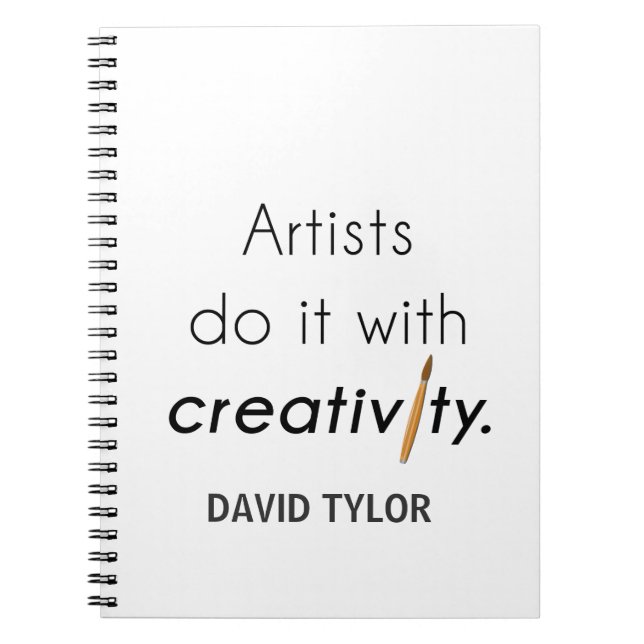 Artists do it with creativity notebook (Front)