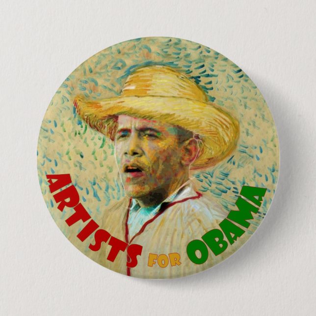 Artists for Obama: Vincent Van Gogh 3 Inch Round Button (Front)