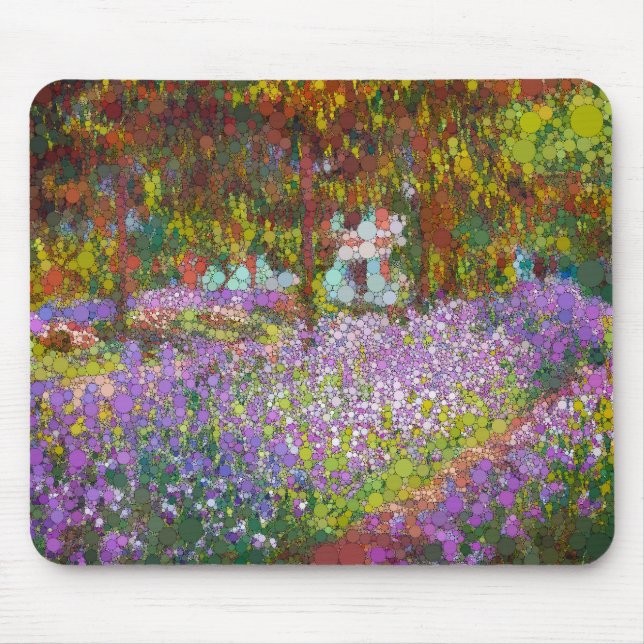 Artist's Garden at Giverny by After Claude Monet Mouse Pad (Front)