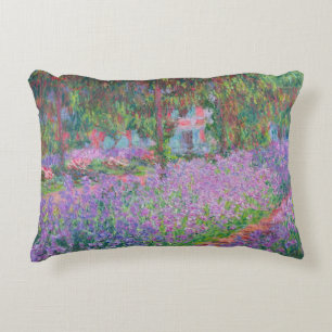 Artist's Garden at Giverny by Claude Monet Accent Pillow