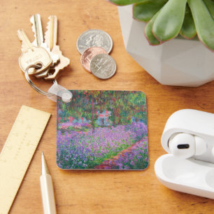 Artist's Garden at Giverny by Claude Monet Keychain