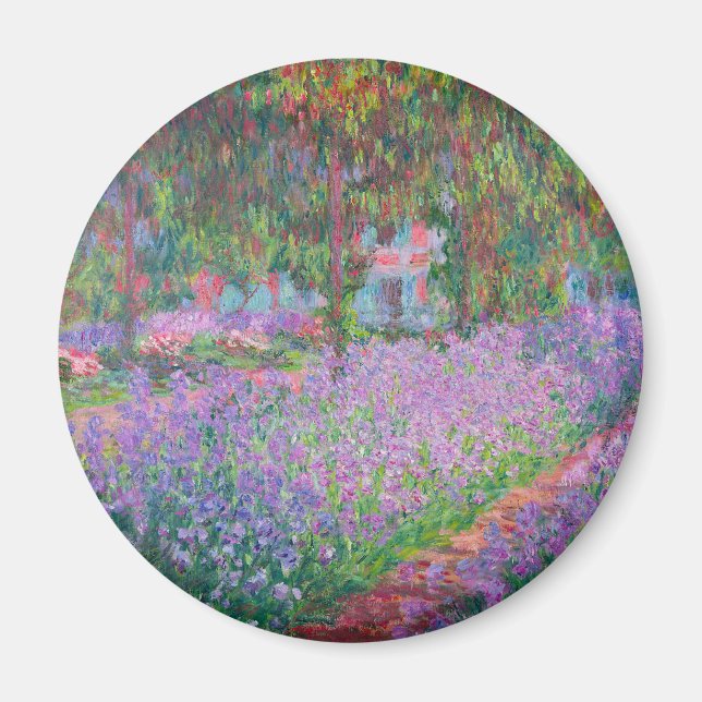Artist's Garden at Giverny by Claude Monet Magnet (Front)