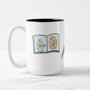 Artists Journey Cute Sketchbook Art Two-Tone Coffee Mug