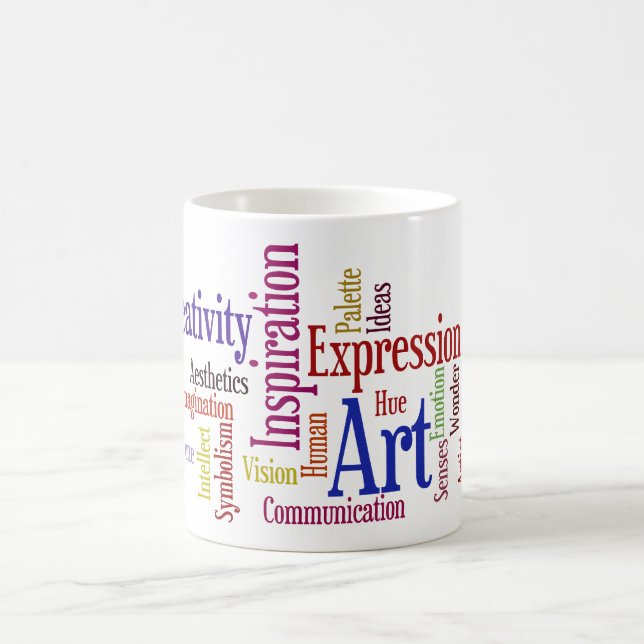 Artist's Mug - Inspiration, Creativity Word Cloud (Center)