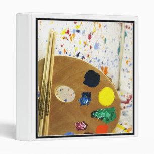 Artists Paint Splatter And Palette of Paint Binder