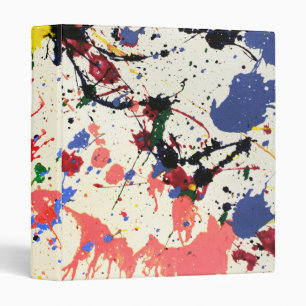 Artists Paint Splatter Background Binder