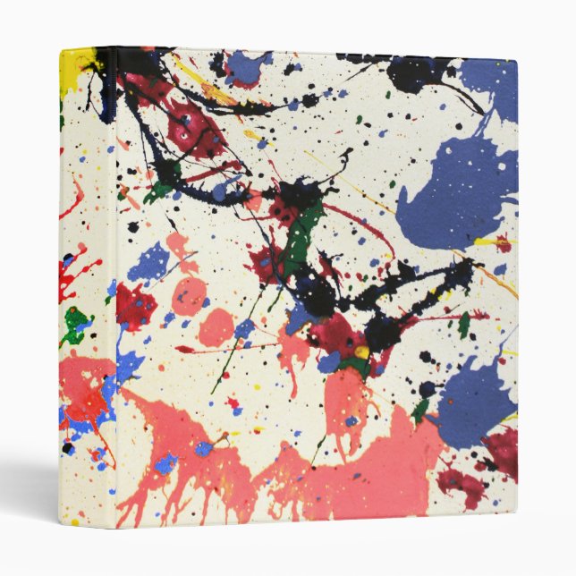 Artists Paint Splatter Background Binder (Front/Spine)
