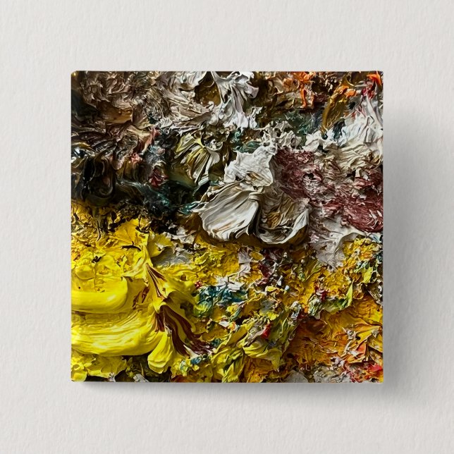 Artist's palette #1 2 inch square button (Front)