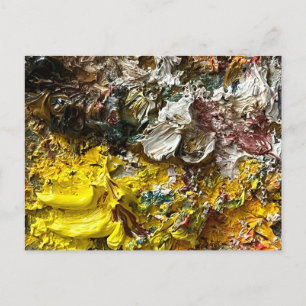 Artist's palette #1 holiday postcard