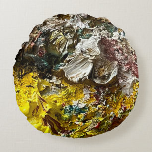 Artist's palette #1 round pillow