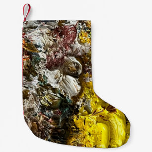 Artist's palette #1 small christmas stocking