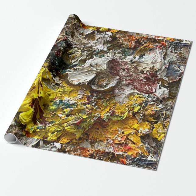 Artist's palette #1 wrapping paper (Unrolled)