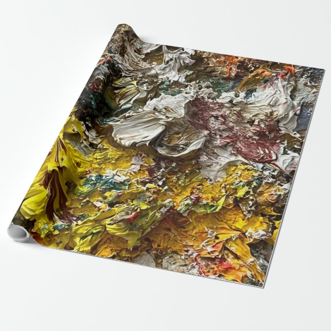 Artist's palette #1 wrapping paper (Unrolled)