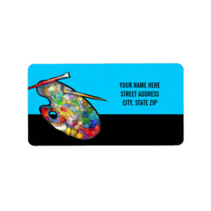 Artist's Palette Address Mailing Labels