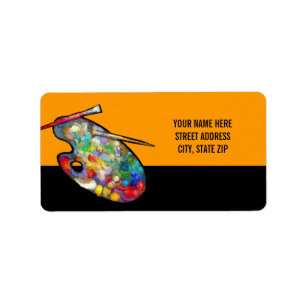 Artist's Palette Address Mailing Labels