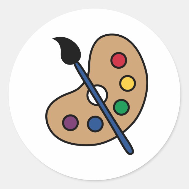 Artists Palette Classic Round Sticker (Front)