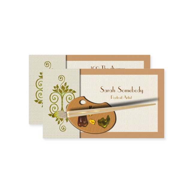 Artists Palette Graphic Profile Card (Front/Back In Situ)