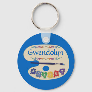 Artists Palette  Keychain
