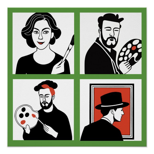 Artists Quartet Glossy Poster (Front)