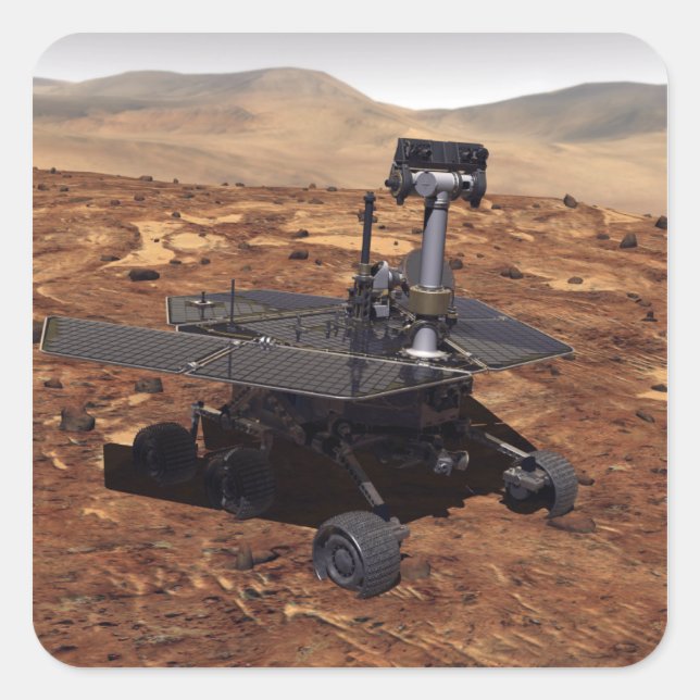 Artists rendition of Mars Rover 2 Square Sticker (Front)