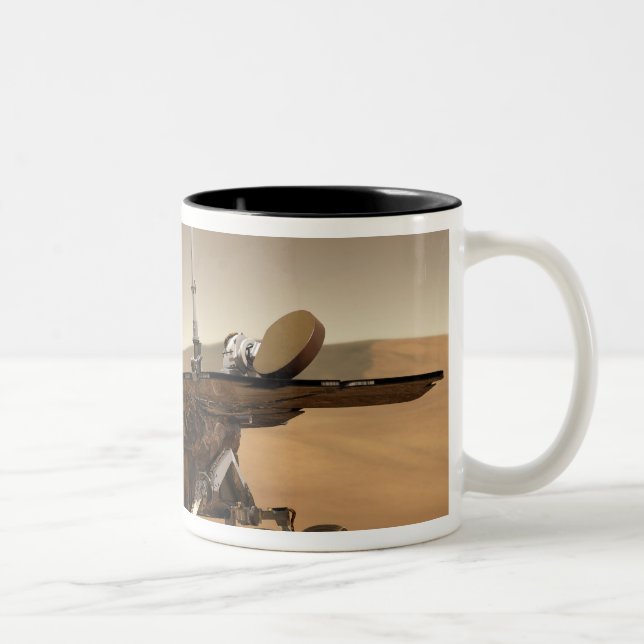 Artist's Rendition of Mars Rover Two-Tone Coffee Mug (Right)