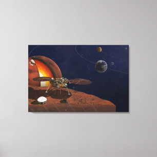 Artist's Rendition Of The Insight Lander. Canvas Print