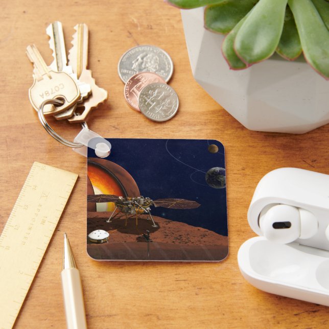 Artist's Rendition Of The Insight Lander. Keychain (Desk)