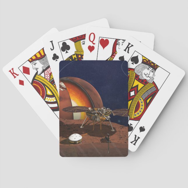 Artist's Rendition Of The Insight Lander. Playing Cards (Back)